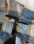 DELUXEWARE (デラックスウエア)　ウールシャツ　MVB-14　"THROUGH WOOL SHIRT"　ブルーチェック