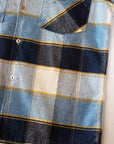 DELUXEWARE (デラックスウエア)　ウールシャツ　MVB-14　"THROUGH WOOL SHIRT"　ブルーチェック