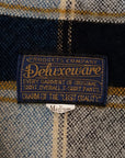 DELUXEWARE (デラックスウエア)　ウールシャツ　MVB-14　"THROUGH WOOL SHIRT"　ブルーチェック