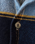 DELUXEWARE (デラックスウエア)　ウールシャツ　MVB-14　"THROUGH WOOL SHIRT"　ブルーチェック