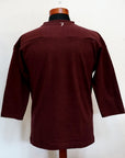 WARE HOUSE (ウエアハウス)　7分袖フットボールTシャツ　4063　"BERKLEY HIGH"　ボルドー