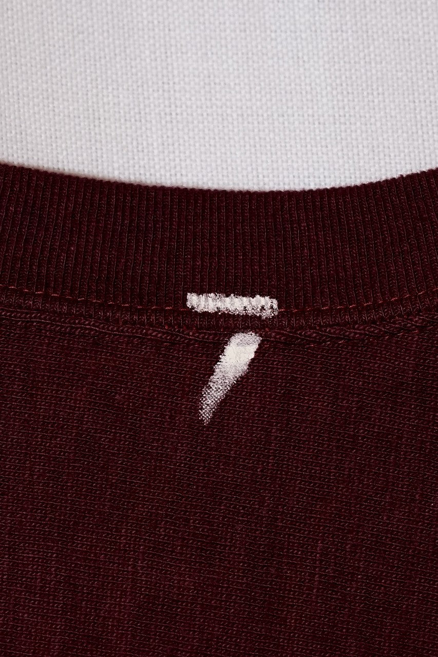 WARE HOUSE (ウエアハウス)　7分袖フットボールTシャツ　4063　"BERKLEY HIGH"　ボルドー