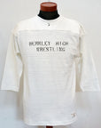 WARE HOUSE (ウエアハウス)　7分袖フットボールTシャツ　4063　"BERKLEY HIGH"　オフ