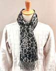 Dapper's (ダッパーズ)　カシミンク・マフラー　1738　"Cashmink Scarf by V.FRAAS"　トープ (レオパード)