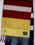 Dapper's (ダッパーズ)　カシミンク・マフラー　1738　"Cashmink Scarf by V.FRAAS"　フレンチブルー (ランダムボーダー)