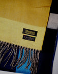 Dapper's (ダッパーズ)　カシミンク・マフラー　1738　"Cashmink Scarf by V.FRAAS"　フレンチブルー (ランダムボーダー)