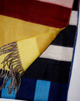 Dapper's (ダッパーズ)　カシミンク・マフラー　1738　"Cashmink Scarf by V.FRAAS"　フレンチブルー (ランダムボーダー)