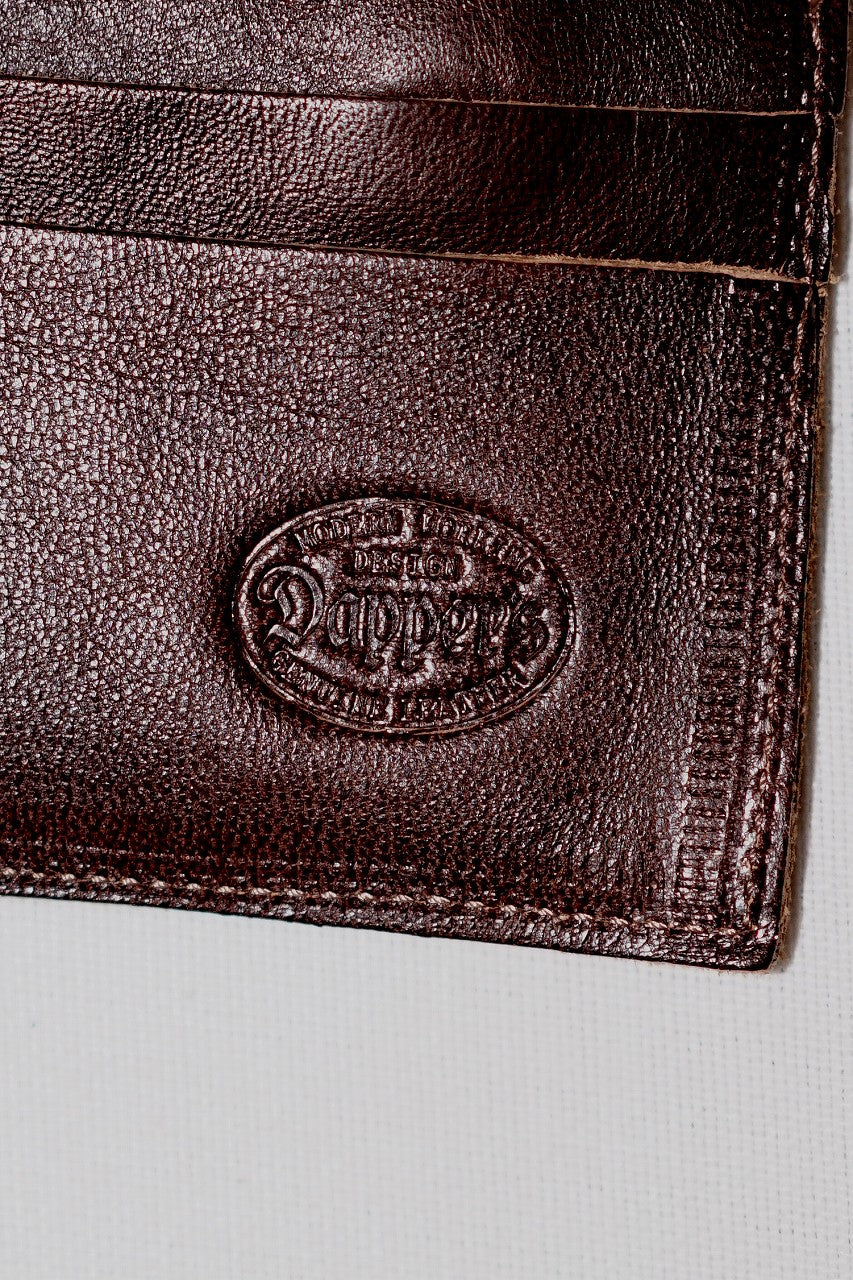 Dapper's (ダッパーズ)　ダブルフラップウォレット　1719　"Horsehide Double Flap Wallet"　ブラウン