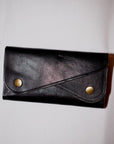 Dapper's (ダッパーズ)　ダブルフラップウォレット　1719　"Horsehide Double Flap Wallet"　ブラック (ブラウンベース)