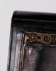 Dapper's (ダッパーズ)　ダブルフラップウォレット　1719　"Horsehide Double Flap Wallet"　ブラック (ブラウンベース)