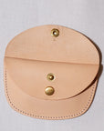 Dapper's (ダッパーズ)　ダブルフラップコインケース　1720　"Horsehide Double Flap Oval Coin Wallet"　ナチュラル