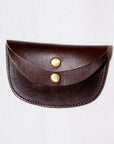 Dapper's (ダッパーズ)　ダブルフラップコインケース　1720　"Horsehide Double Flap Oval Coin Wallet"　ブラウン