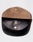 Dapper's (ダッパーズ)　ダブルフラップコインケース　1720　"Horsehide Double Flap Oval Coin Wallet"　ブラック