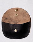 Dapper's (ダッパーズ)　ダブルフラップコインケース　1720　"Horsehide Double Flap Oval Coin Wallet"　ブラック