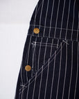 HEAD LIGHT (ヘッドライト)　ストライプデニム・オーバーオール　HD42498　"SPECIAL WOVEN STRIPE DENIM LOW BACK OVERALLS"　ワンウォッシュ