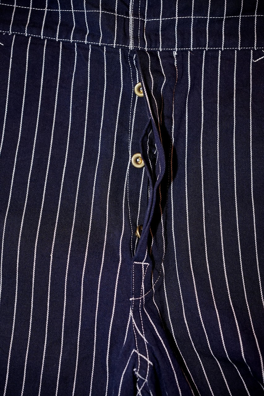 HEAD LIGHT (ヘッドライト)　ストライプデニム・オーバーオール　HD42498　"SPECIAL WOVEN STRIPE DENIM LOW BACK OVERALLS"　ワンウォッシュ