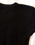 Dapper's (ダッパーズ)　長袖ワッフルTシャツ　1723　"Standard Waffle Crew Neck L/S Tee"　ブラック
