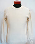 Dapper's (ダッパーズ)　長袖ワッフルTシャツ　1723　"Standard Waffle Crew Neck L/S Tee"　オフホワイト