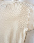 Dapper's (ダッパーズ)　長袖ワッフルTシャツ　1723　"Standard Waffle Crew Neck L/S Tee"　オフホワイト