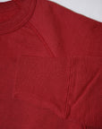 DELUXEWARE (デラックスウエア)　スウェット　S104-P　"FLAT.SEAM PLAIN"　D.レッド