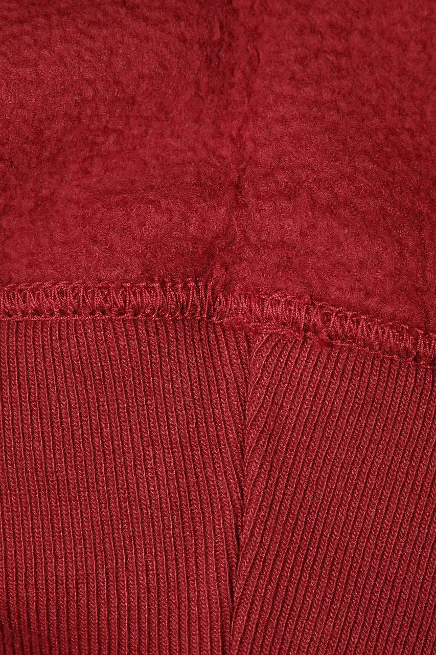 DELUXEWARE (デラックスウエア)　スウェット　S104-P　"FLAT.SEAM PLAIN"　D.レッド