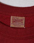 DELUXEWARE (デラックスウエア)　スウェット　S104-P　"FLAT.SEAM PLAIN"　D.レッド