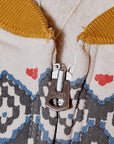 DELUXEWARE (デラックスウエア)　ハーフジップ・スウェット　S105-24A　"SNOW HALF ZIP"　アンティークイエロー
