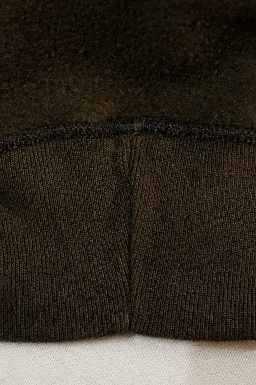 DELUXEWARE (デラックスウエア)　ハーフジップ・スウェット　S105-24A　"SNOW HALF ZIP"　オリーブ