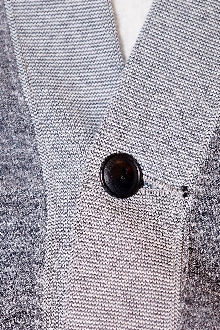 DELUXEWARE (デラックスウエア)　スウェットカーディガン　SCB-00　"50s CARDIGAN"　黒杢グレー