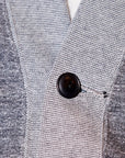 DELUXEWARE (デラックスウエア)　スウェットカーディガン　SCB-00　"50s CARDIGAN"　黒杢グレー
