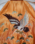 TAILOR TOYO (テーラー東洋)　リバーシブル・アセテートスカジャン　TT15682　ブラック "WHITE DRAGON" × オレンジ "EAGLE"