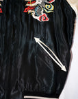 TAILOR TOYO (テーラー東洋)　リバーシブル・アセテートスカジャン　TT15682　ブラック "WHITE DRAGON" × オレンジ "EAGLE"
