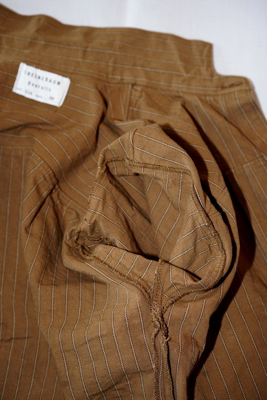 WARE HOUSE (ウエアハウス)　ブラウンダックジャケット　2214　"1880 HEAVY LEATHER BOUND BLOUSE"　ダックストライプ・ノンウォッシュ