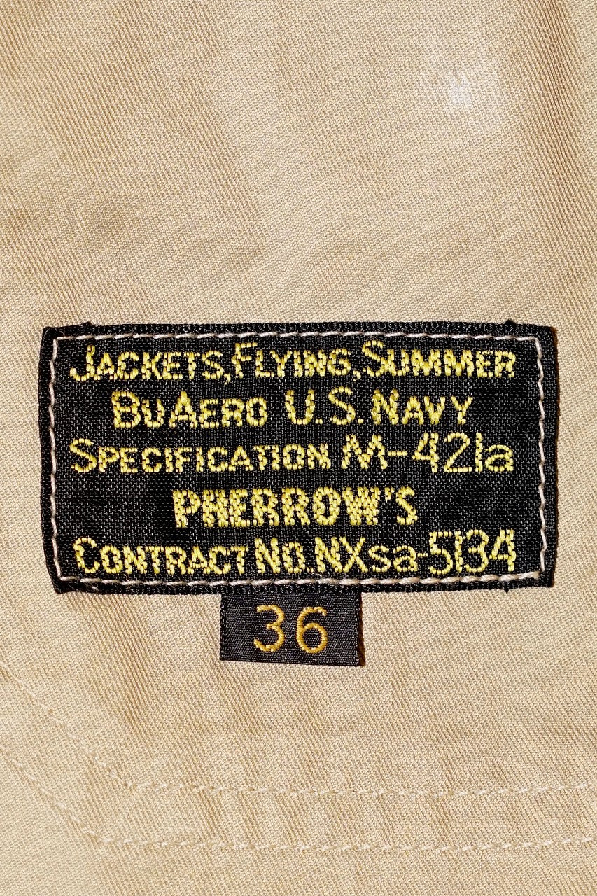 Pherrow's (フェローズ)　サマーフライトジャケット　25S-M-421a-Deco　ベージュ