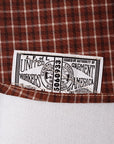 Dapper's (ダッパーズ)　ラウンドカラー・ワークシャツ　1758　"Classical Round Collar Work Shirts"　ラセットブラウンチェック