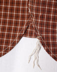 Dapper's (ダッパーズ)　ラウンドカラー・ワークシャツ　1758　"Classical Round Collar Work Shirts"　ラセットブラウンチェック