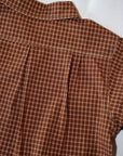 Dapper's (ダッパーズ)　ラウンドカラー・ワークシャツ　1758　"Classical Round Collar Work Shirts"　ラセットブラウンチェック