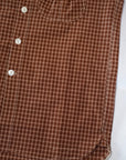 Dapper's (ダッパーズ)　ラウンドカラー・ワークシャツ　1758　"Classical Round Collar Work Shirts"　ラセットブラウンチェック