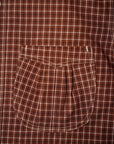 Dapper's (ダッパーズ)　ラウンドカラー・ワークシャツ　1758　"Classical Round Collar Work Shirts"　ラセットブラウンチェック