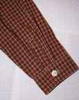 Dapper's (ダッパーズ)　ラウンドカラー・ワークシャツ　1758　"Classical Round Collar Work Shirts"　ラセットブラウンチェック