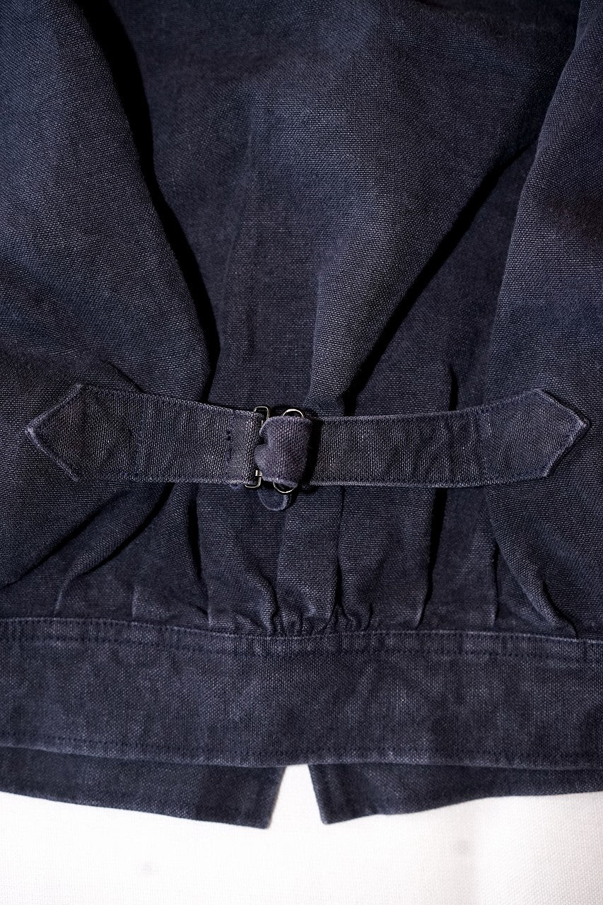 The 2 Monkeys (ザ・トゥーモンキーズ)　リネン・ワークジャケット　TM02454　"French Work Blouse (フレンチワークブラウス)"　ブルーブラック