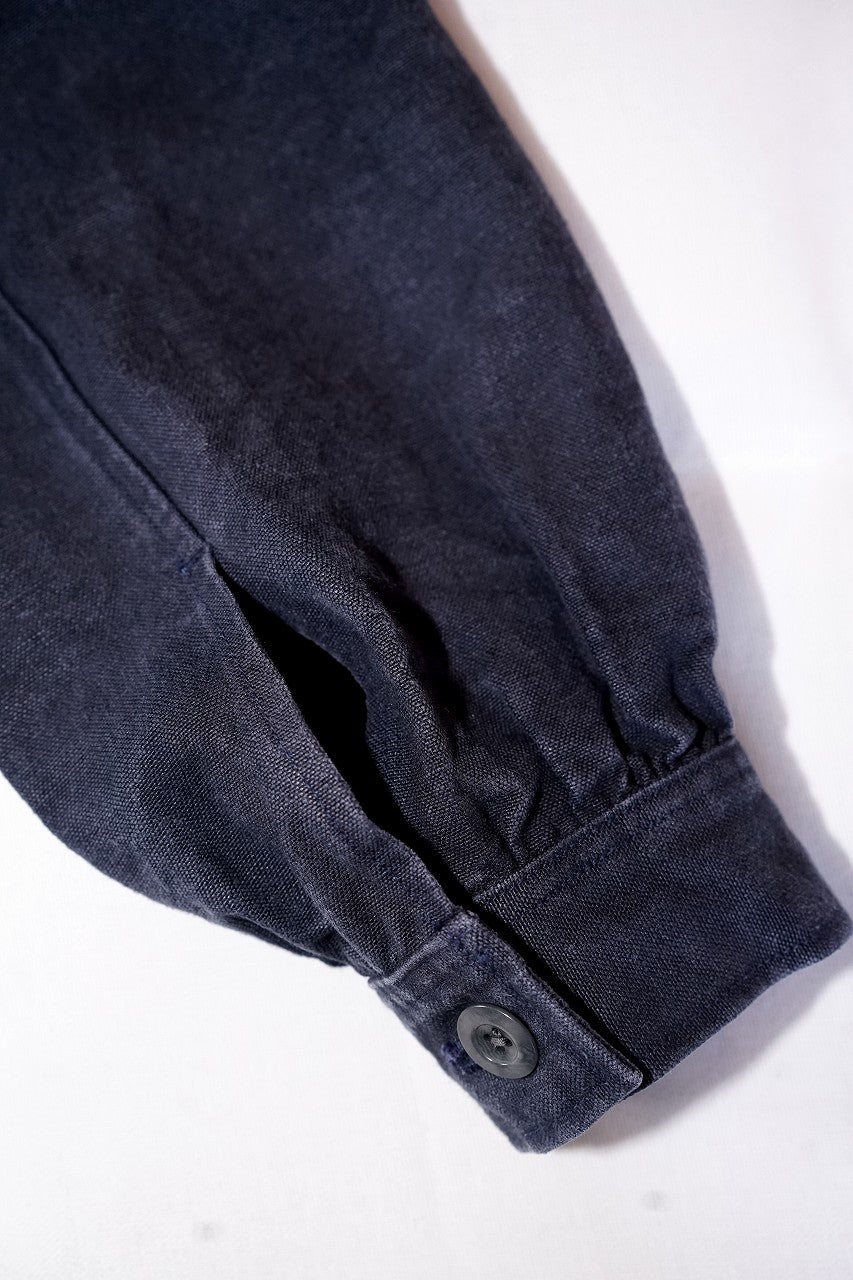 The 2 Monkeys (ザ・トゥーモンキーズ)　リネン・ワークジャケット　TM02454　"French Work Blouse (フレンチワークブラウス)"　ブルーブラック