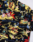SUN SURF (サンサーフ)　長袖ハワイアンシャツ　SS29401　"HAWAIIAN HULA"　ブラック
