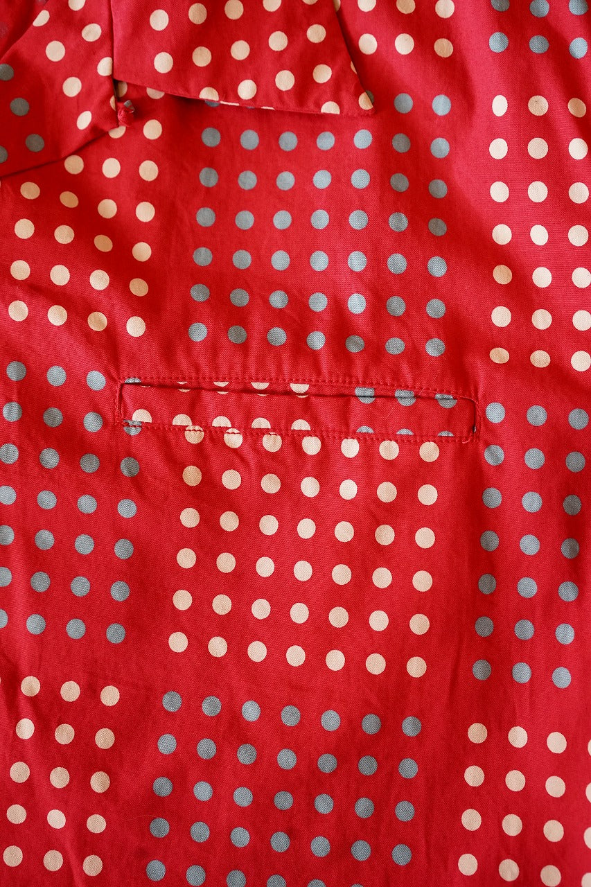 STAR OF HOLLYWOOD (スターオブハリウッド)　半袖オープンシャツ　SH39495　"POLKA DOT"　レッド