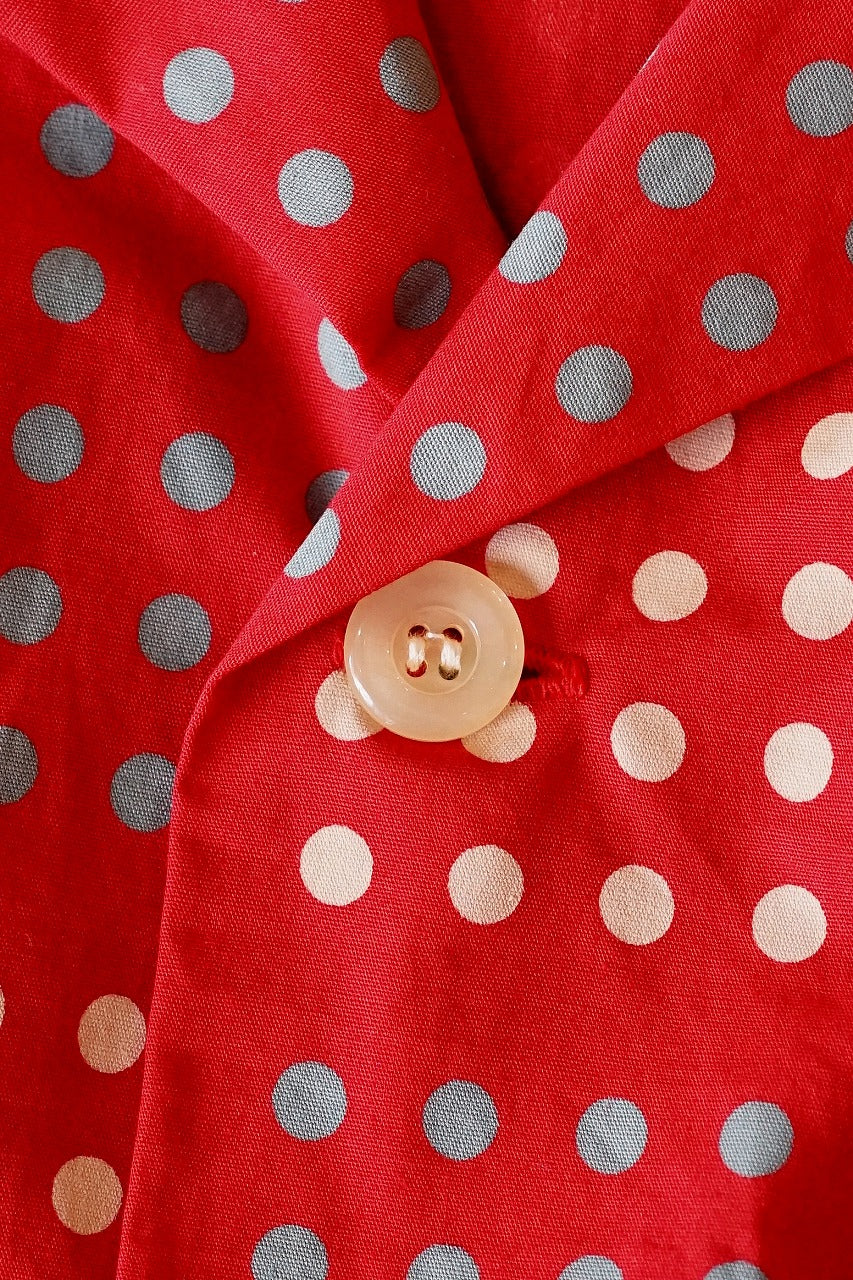 STAR OF HOLLYWOOD (スターオブハリウッド)　半袖オープンシャツ　SH39495　"POLKA DOT"　レッド