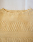 Dapper's (ダッパーズ)　5分袖Tシャツ　1766　"Jacquard Knit-Like Half Sleeve Tee"　クリームイエロー