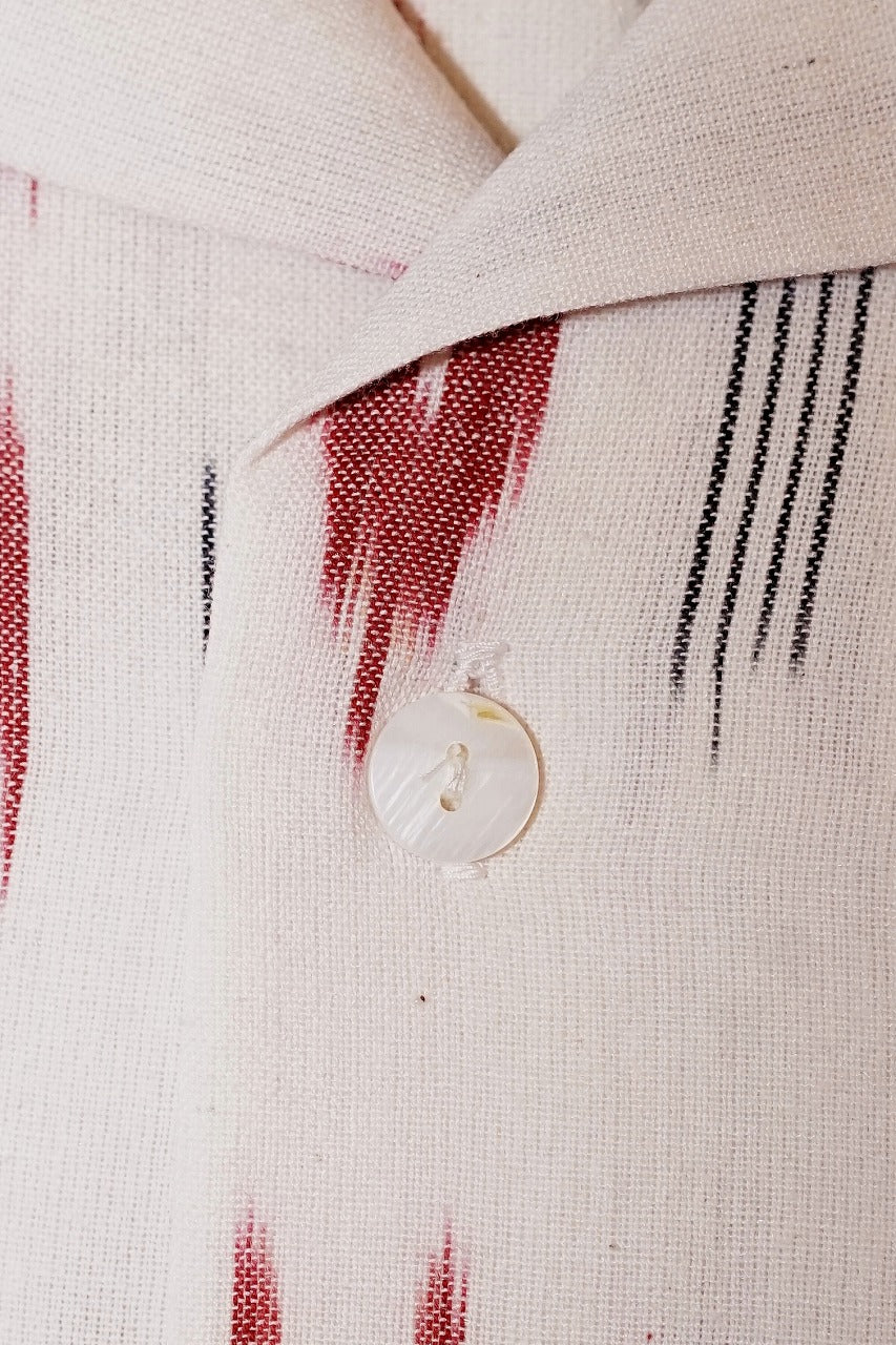 Pherrow's (フェローズ)　半袖オープンカラーシャツ　25S-HANDMADE FABRIC SHIRTS　ナチュラル