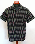 Pherrow's (フェローズ)　半袖オープンカラーシャツ　25S-HANDMADE FABRIC SHIRTS　ブラック