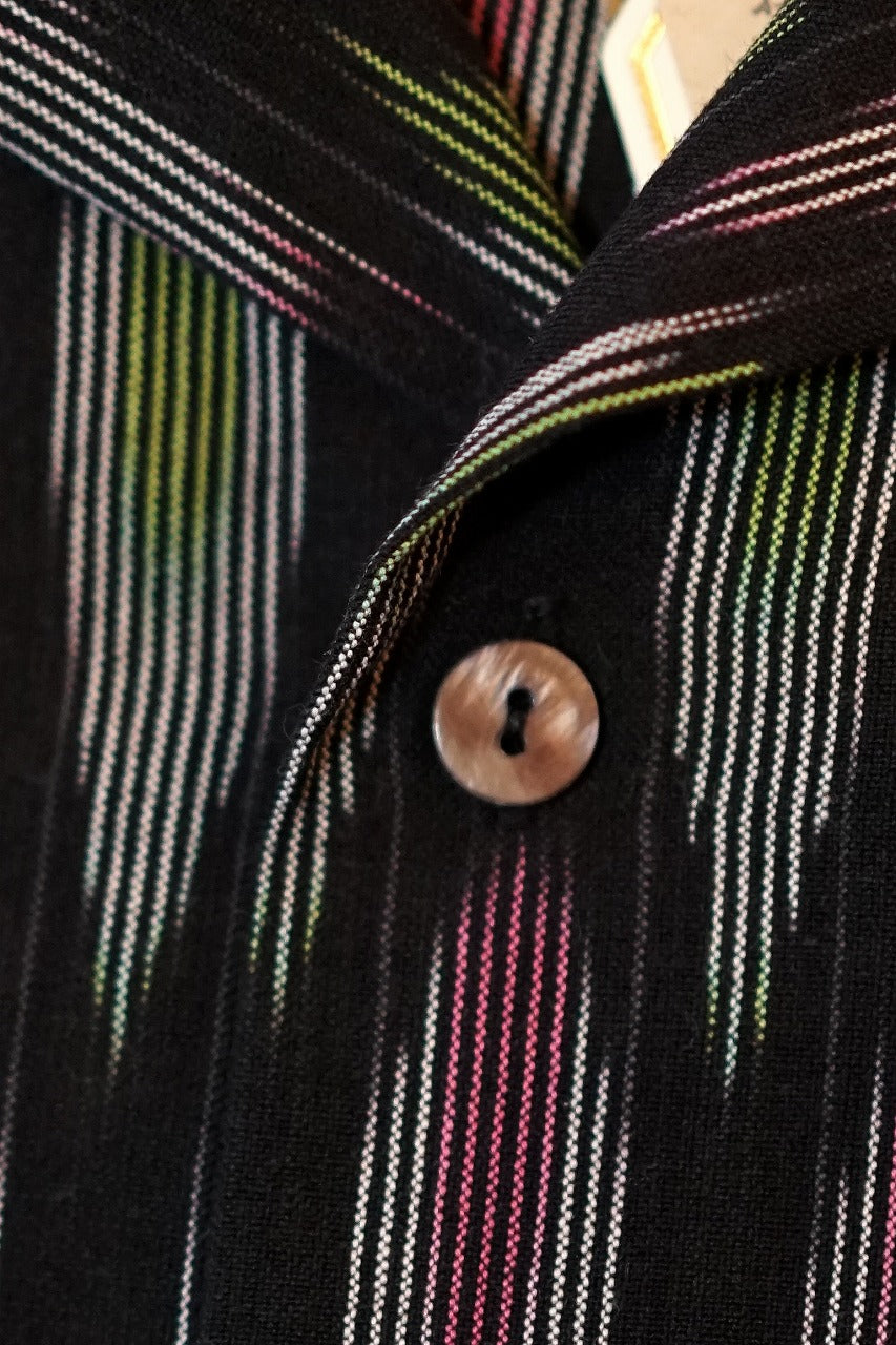 Pherrow's (フェローズ)　半袖オープンカラーシャツ　25S-HANDMADE FABRIC SHIRTS　ブラック