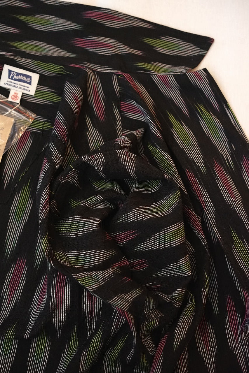 Pherrow's (フェローズ)　半袖オープンカラーシャツ　25S-HANDMADE FABRIC SHIRTS　ブラック